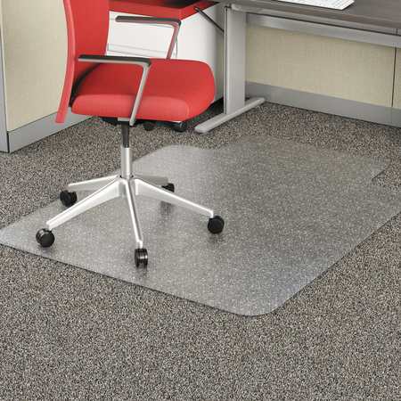 ALERA Stud Chair Mat, Carpet, 36"x48", Lip, Clear ALEMAT3648CFPL
